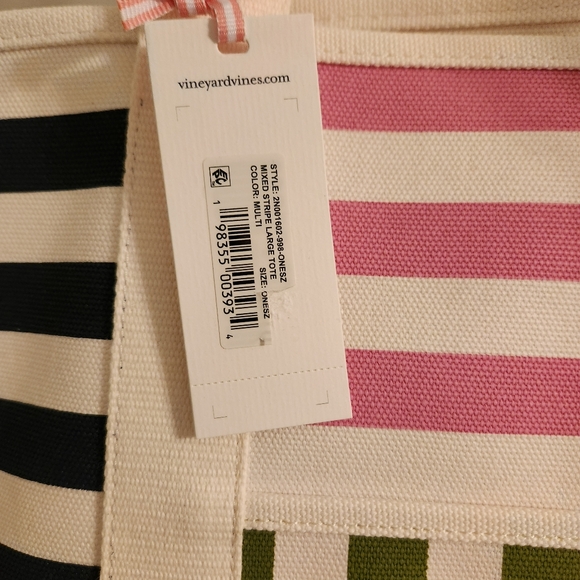 Vineyard Vines Mixed Stripe Large Tote - Picture 2 of 4